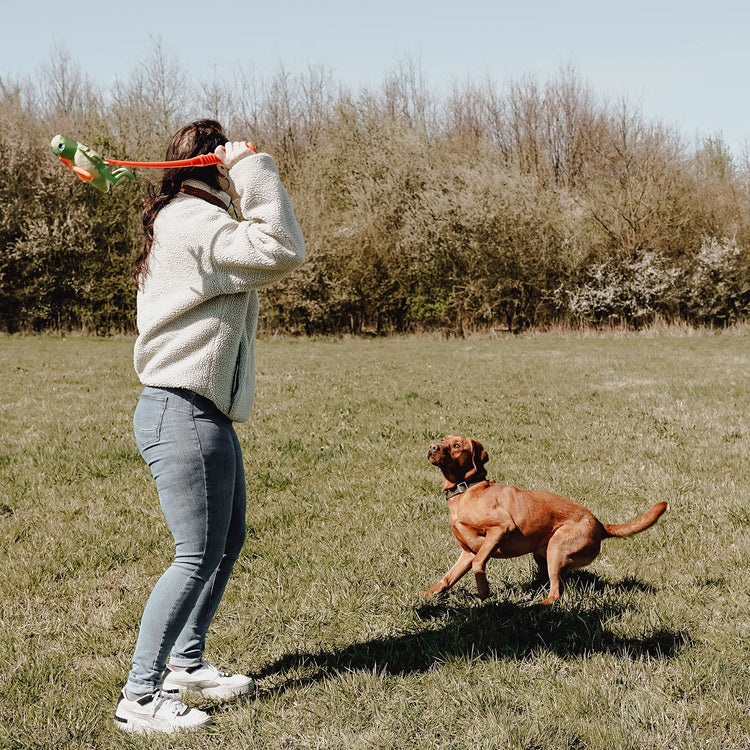 FLINGERZ Wurf-Hundespielzeug | Ballschleuder für Hunde