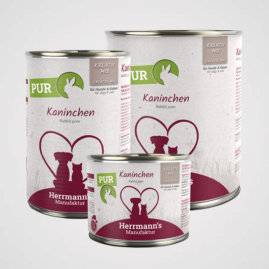 HERRMANN'S - Kaninchen Reinfleisch | Premium Nassfutter für Hunde