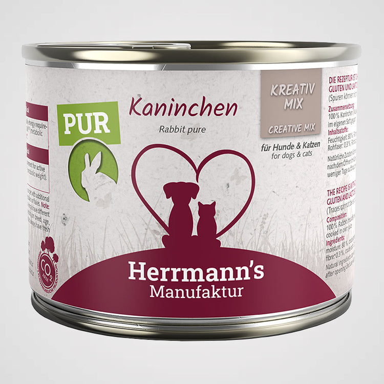 HERRMANN'S - Kaninchen Reinfleisch | Premium Nassfutter für Hunde