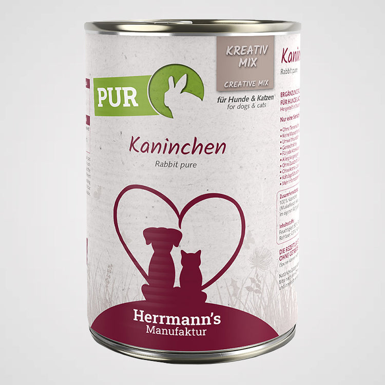 HERRMANN'S - Kaninchen Reinfleisch | Premium Nassfutter für Hunde