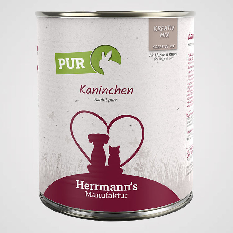 HERRMANN'S - Kaninchen Reinfleisch | Premium Nassfutter für Hunde