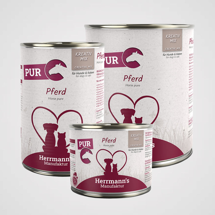 HERRMANN'S - Pferd Reinfleisch | Premium Nassfutter für Hunde