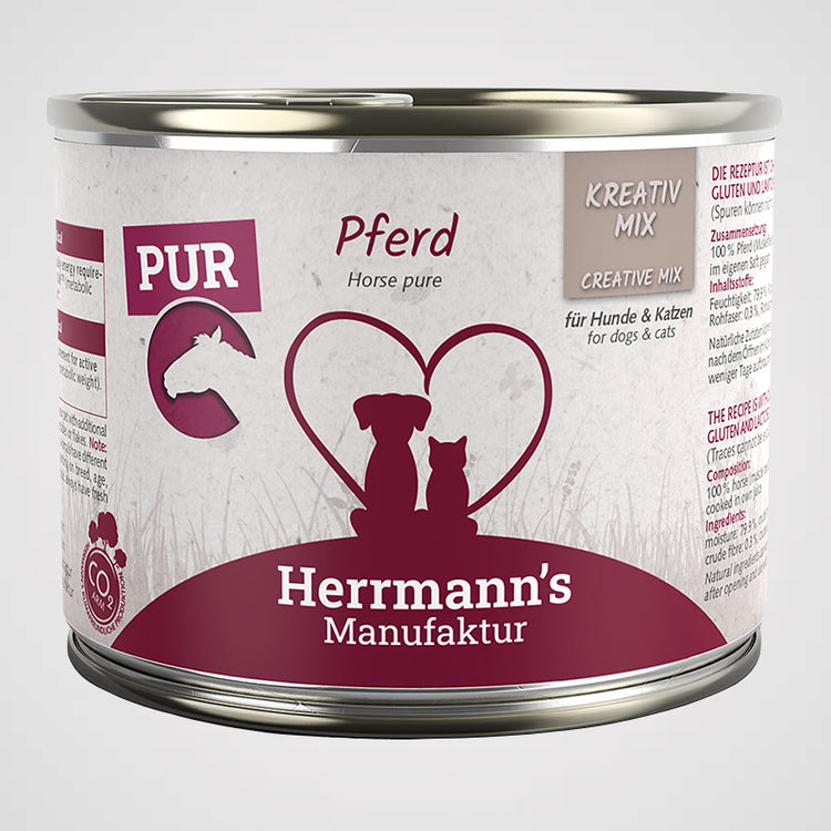 HERRMANN'S - Pferd Reinfleisch | Premium Nassfutter für Hunde