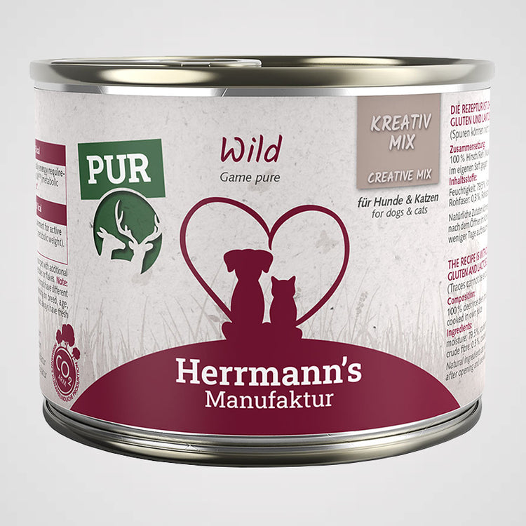 HERRMANN'S - Wild Reinfleisch | Premium Nassfutter für Hunde