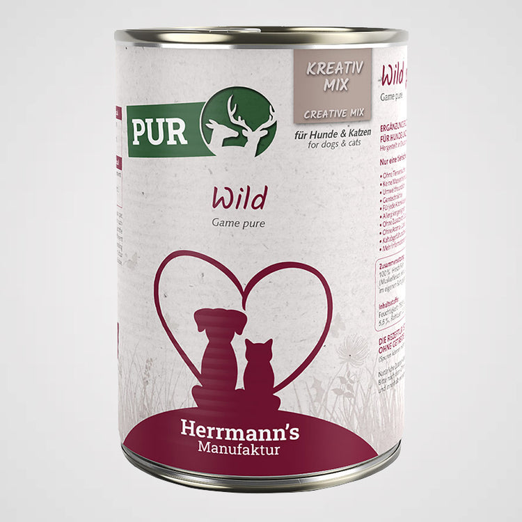HERRMANN'S - Wild Reinfleisch | Premium Nassfutter für Hunde