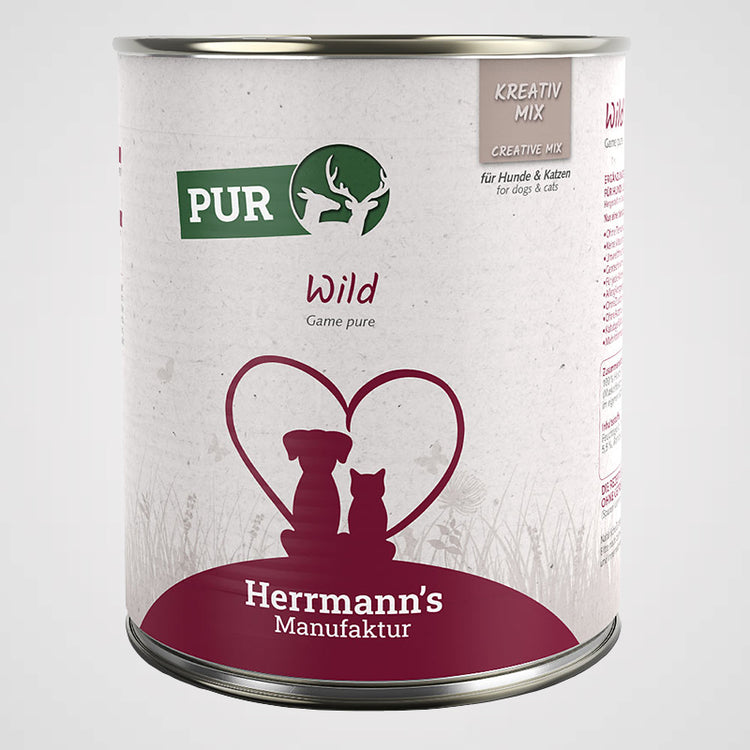 HERRMANN'S - Wild Reinfleisch | Premium Nassfutter für Hunde