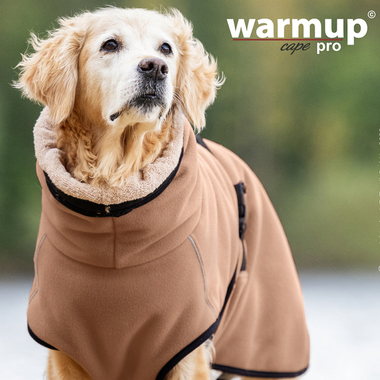 WARMUP cape Pro | wärmender Hundemantel zum Wenden mit Kragen