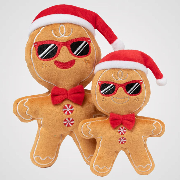 FUZZYARD - Mr & Mrs Gingerbread | lustiges Hundespielzeug zu Weihnachten