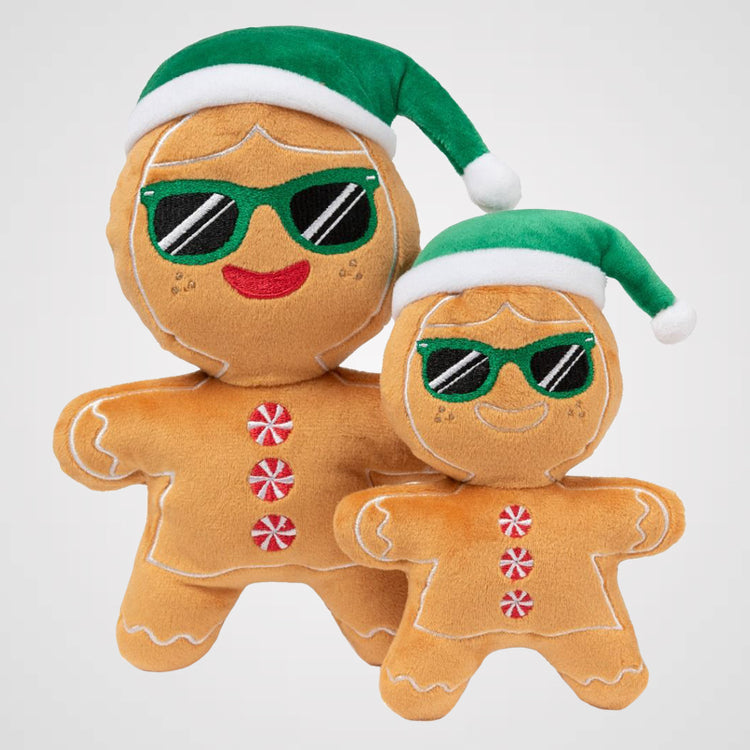 FUZZYARD - Mr & Mrs Gingerbread | lustiges Hundespielzeug zu Weihnachten