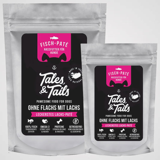 Tales&Tails - Ohne Flachs mit Lachs - Lachs-Paté | Premium Nassfutter für Hunde