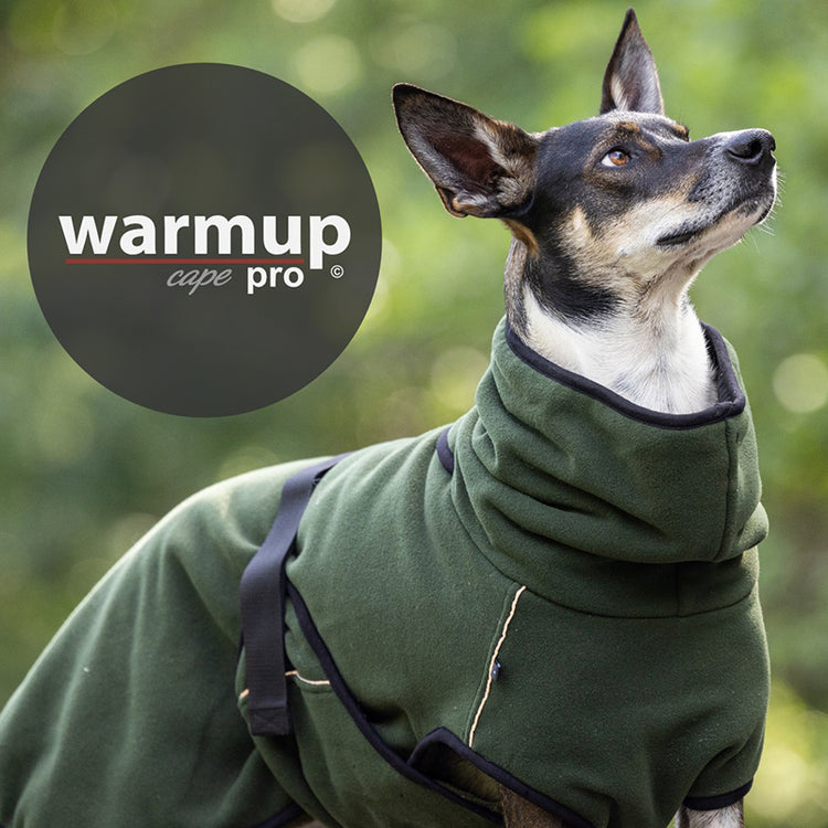 WARMUP cape Pro | wärmender Hundemantel zum Wenden mit Kragen