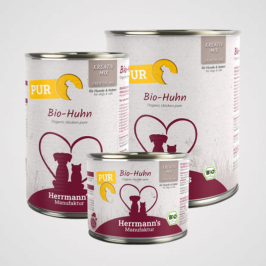 HERRMANN'S - Bio Huhn Reinfleisch | Premium Nassfutter für Hunde