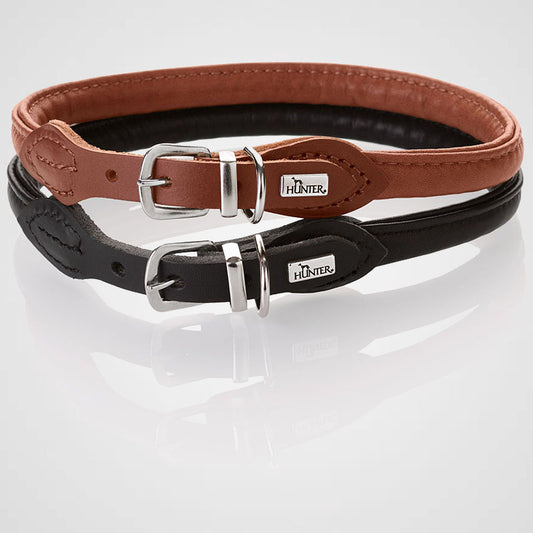 HUNTER - Halsband Round & Soft Canadian Up | hochwertiges Hundehalsband