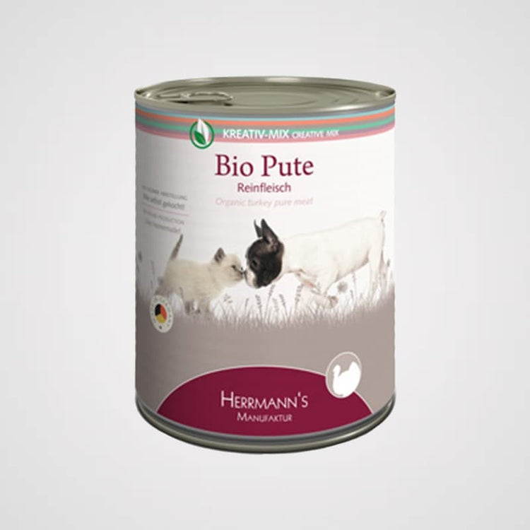 HERRMANN'S - Bio Pute Reinfleisch | Premium Nassfutter für Hunde